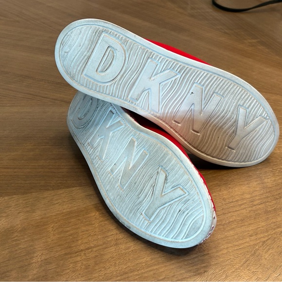 DKNY Red Melissa Neoprene Zip Sneakers - Picture 7 of 7